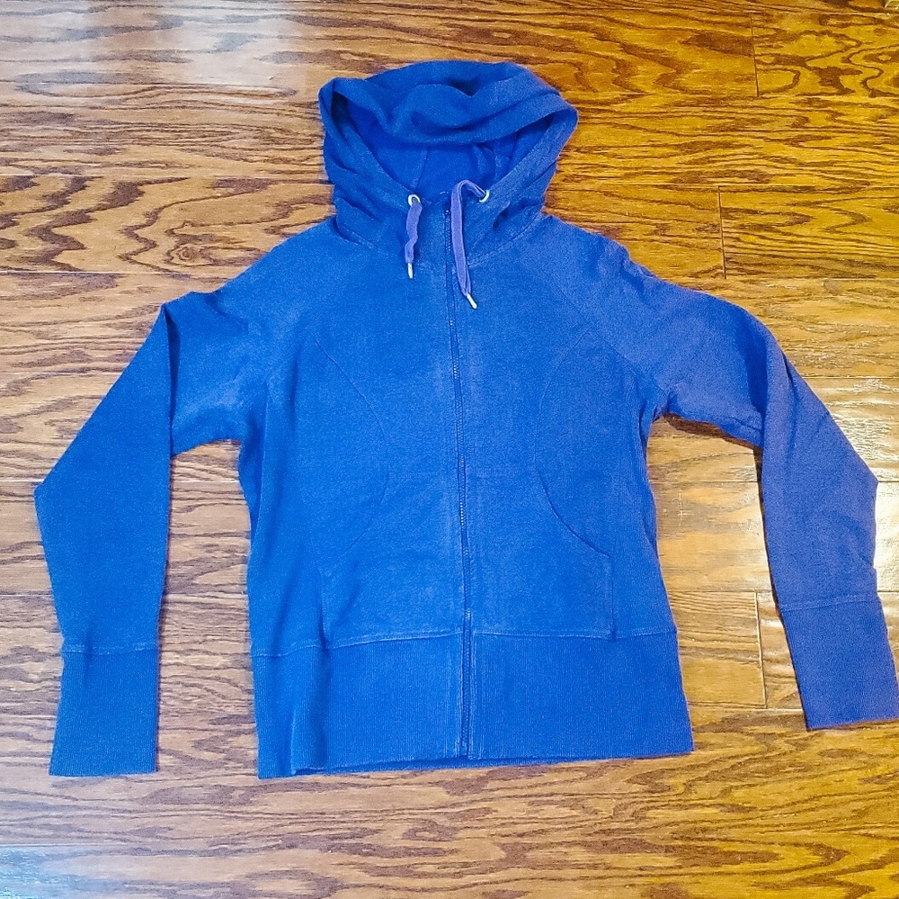 Zella Purple Zip Up Hooded Sweatshirt Sz L